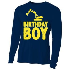 Birthday Boy Construction Crew Cooling Performance Long Sleeve Crew