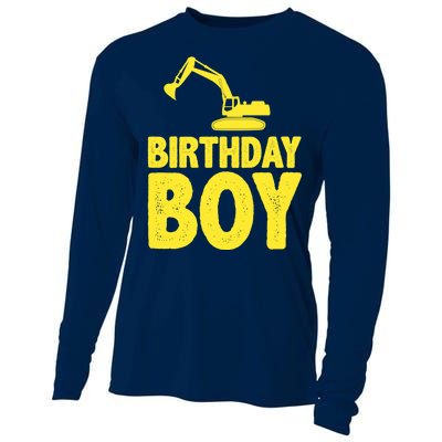 Birthday Boy Construction Crew Cooling Performance Long Sleeve Crew