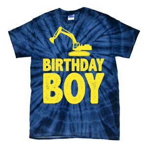 Birthday Boy Construction Crew Tie-Dye T-Shirt