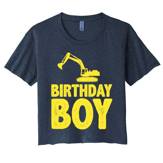 Birthday Boy Construction Crew Crop Top