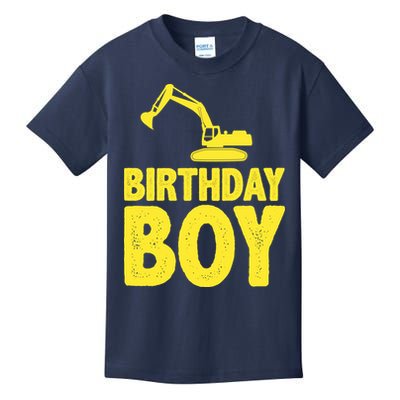 Birthday Boy Construction Crew Kids T-Shirt