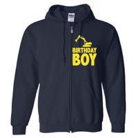 Birthday Boy Construction Crew Full Zip Hoodie