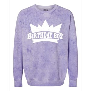 Birthday Boy Crown Classic Logo Colorblast Crewneck Sweatshirt