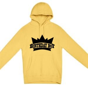 Birthday Boy Crown Classic Logo Premium Pullover Hoodie