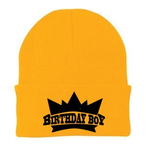 Birthday Boy Crown Classic Logo Knit Cap Winter Beanie