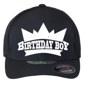 Birthday Boy Crown Classic Logo Flexfit Unipanel Trucker Cap