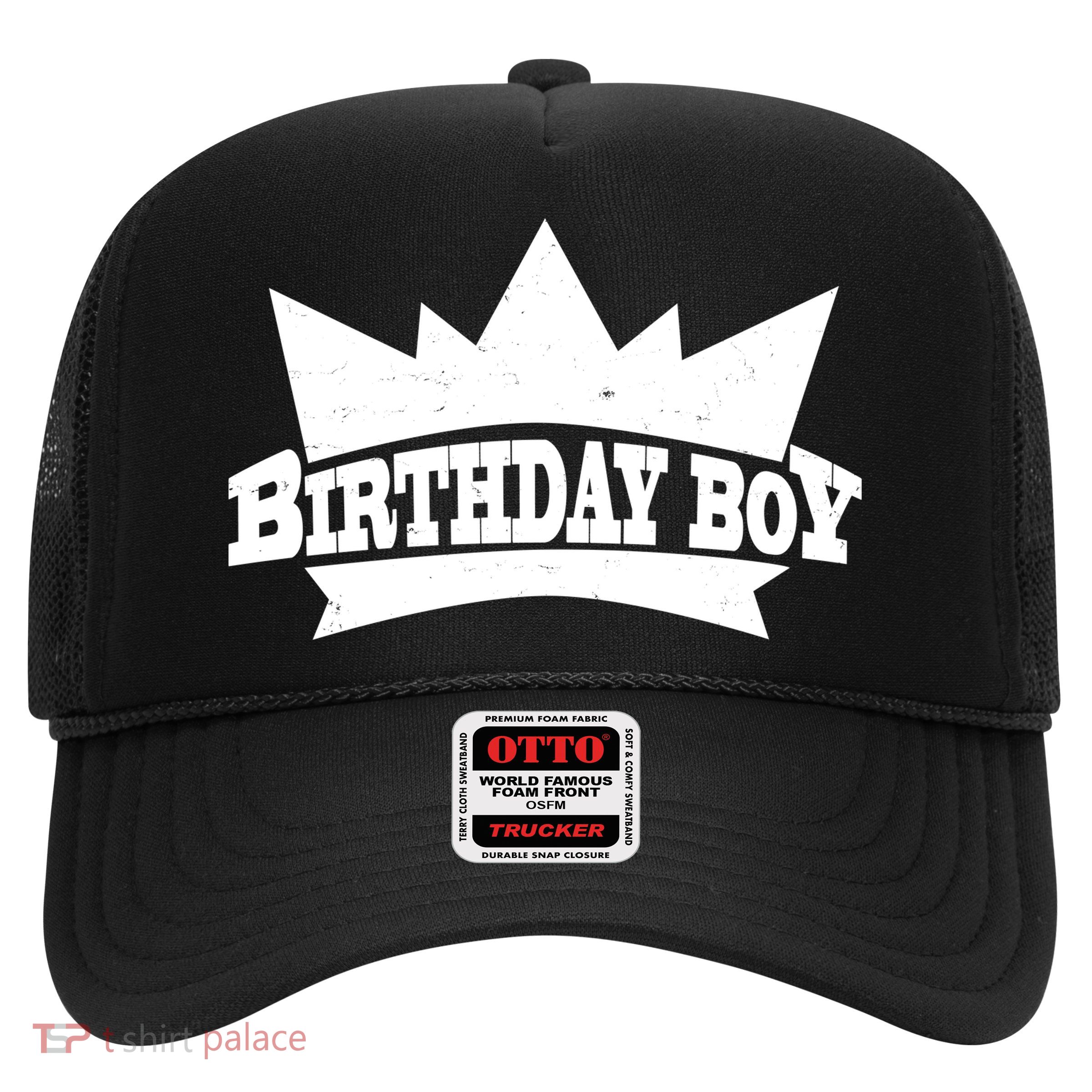 Birthday Boy Crown Classic Logo Trucker Hat