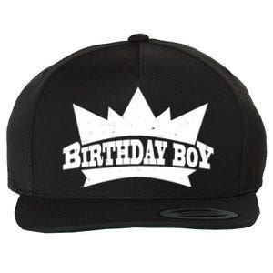 Birthday Boy Crown Classic Logo Wool Snapback Cap