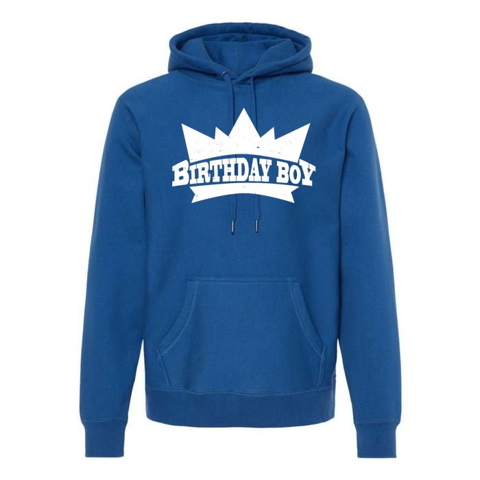 Birthday Boy Crown Classic Logo Premium Hoodie