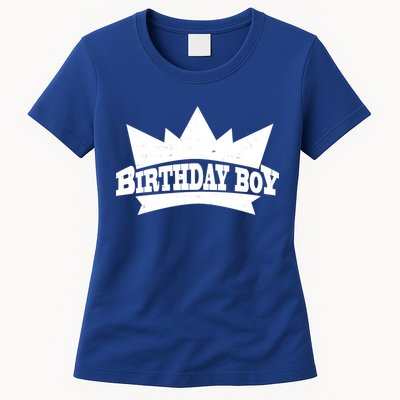 Birthday Boy Crown Classic Logo Womens T-Shirt
