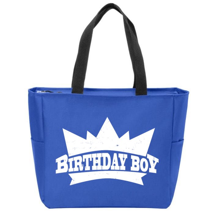 Birthday Boy Crown Classic Logo Zip Tote Bag