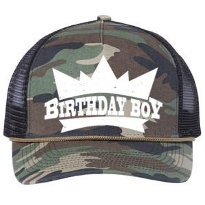 Birthday Boy Crown Classic Logo Retro Rope Trucker Hat Cap