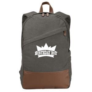 Birthday Boy Crown Classic Logo Cotton Canvas Backpack