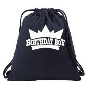 Birthday Boy Crown Classic Logo Drawstring Bag