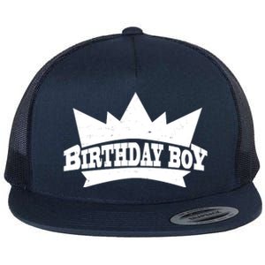 Birthday Boy Crown Classic Logo Flat Bill Trucker Hat