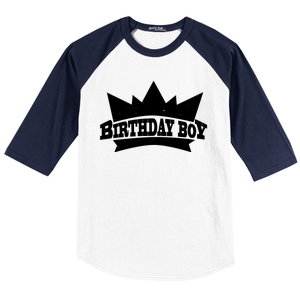 Birthday Boy Crown Classic Logo Baseball Sleeve Shirt