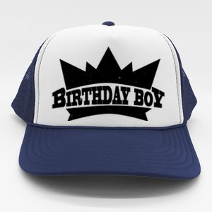 Birthday Boy Crown Classic Logo Trucker Hat