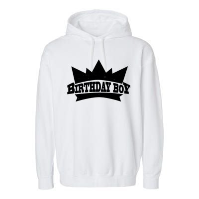 Birthday Boy Crown Classic Logo Garment-Dyed Fleece Hoodie