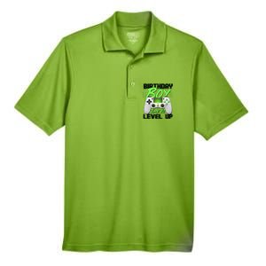 Birthday Boy Time To Level Up Video Gamer Men's Origin Performance Pique Polo