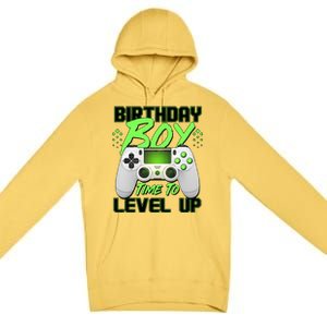 Birthday Boy Time To Level Up Video Gamer Premium Pullover Hoodie