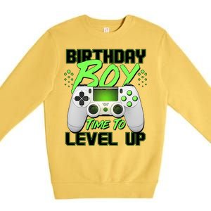 Birthday Boy Time To Level Up Video Gamer Premium Crewneck Sweatshirt