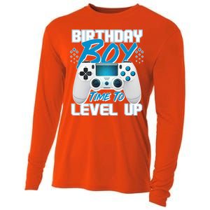 Birthday Boy Time To Level Up Video Gamer Cooling Performance Long Sleeve Crew