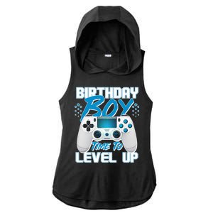 Birthday Boy Time To Level Up Video Gamer Ladies PosiCharge Tri-Blend Wicking Draft Hoodie Tank