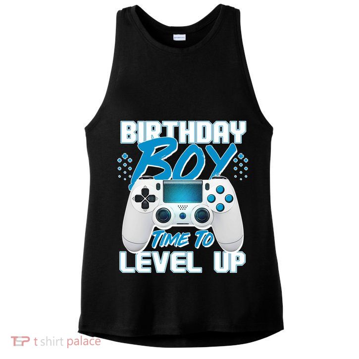 Birthday Boy Time To Level Up Video Gamer Ladies PosiCharge Tri-Blend Wicking Tank