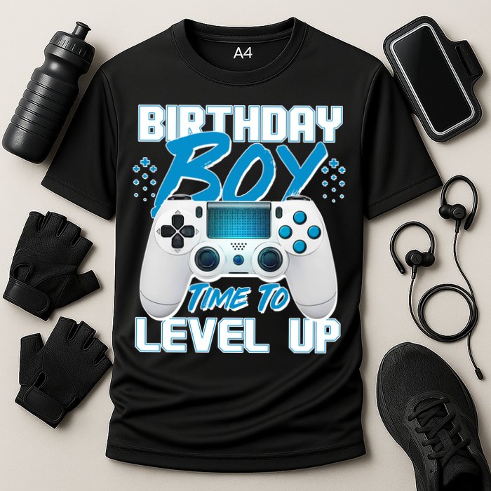Birthday Boy Time To Level Up Video Gamer Cooling Performance Crew T-Shirt