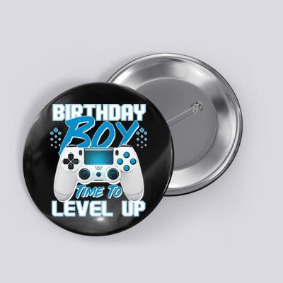 Birthday Boy Time To Level Up Video Gamer Button