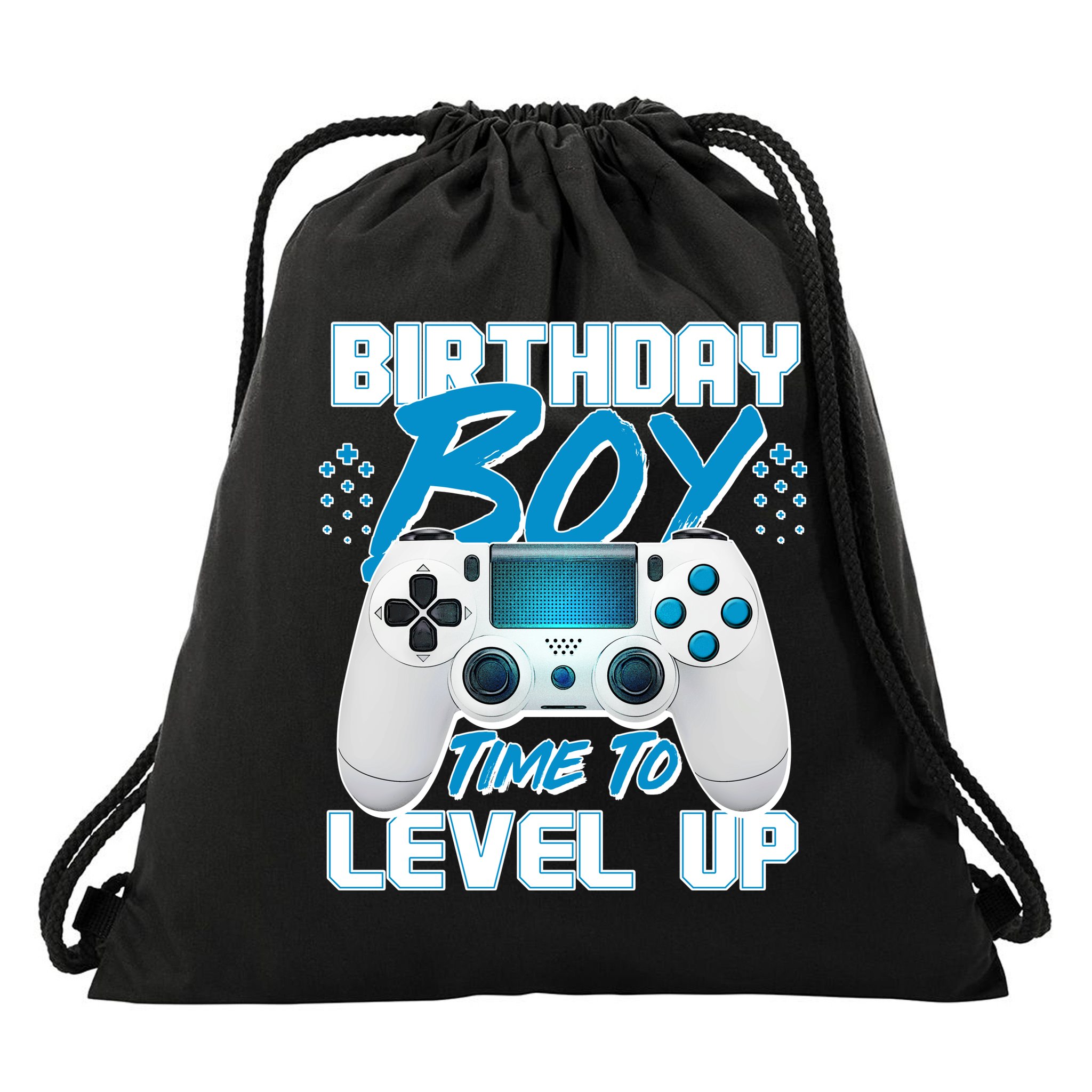 Birthday Boy Time To Level Up Video Gamer Drawstring Bag