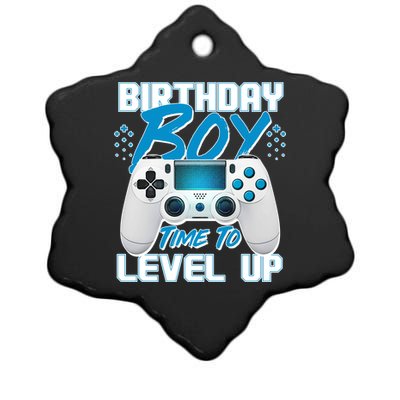 Birthday Boy Time To Level Up Video Gamer Ceramic Star Ornament