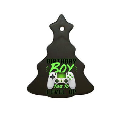 Birthday Boy Time To Level Up Video Gamer Ceramic Tree Ornament