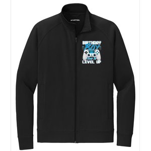 Birthday Boy Time To Level Up Video Gamer Stretch Full-Zip Cadet Jacket