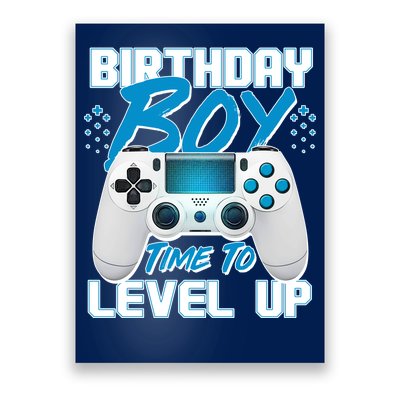 Birthday Boy Time To Level Up Video Gamer Poster