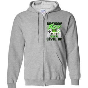 Birthday Boy Time To Level Up Video Gamer Full Zip Hoodie