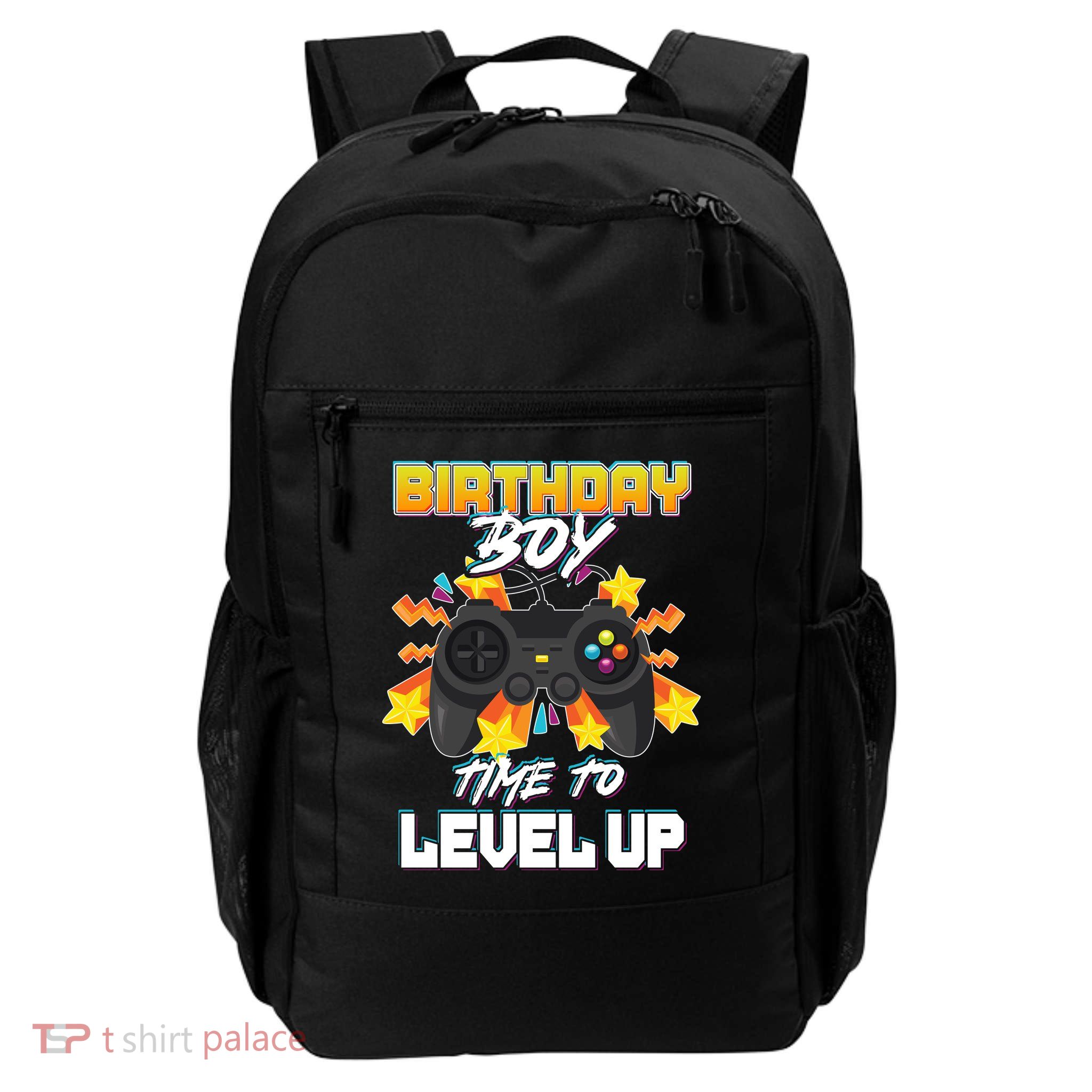 Birthday Boy Time to Level Up Video Gamer Cute Funny Daily Commute Backpack