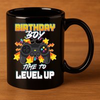 Birthday Boy Time to Level Up Video Gamer Cute Funny 11oz C Handle Ceramic Mug