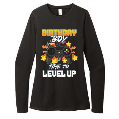 Birthday Boy Time to Level Up Video Gamer Cute Funny Womens CVC Long Sleeve Shirt