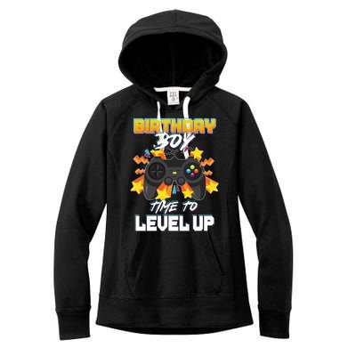 Birthday Boy Time to Level Up Video Gamer Cute Funny Women's Fleece Hoodie