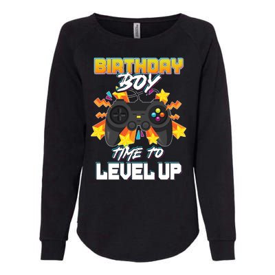 Birthday Boy Time to Level Up Video Gamer Cute Funny Womens California Wash Sweatshirt