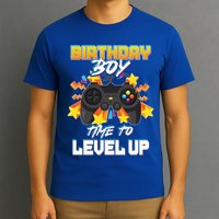 Birthday Boy Time to Level Up Video Gamer Cute Funny T-Shirt