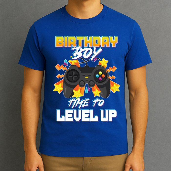 Birthday Boy Time to Level Up Video Gamer Cute Funny T-Shirt