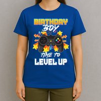 Birthday Boy Time to Level Up Video Gamer Cute Funny T-Shirt