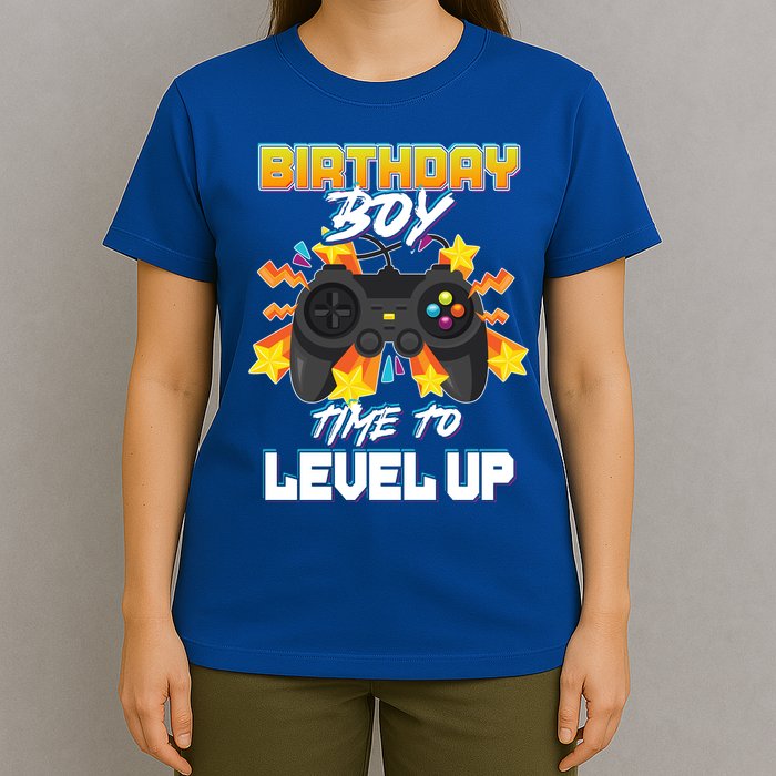 Birthday Boy Time to Level Up Video Gamer Cute Funny T-Shirt