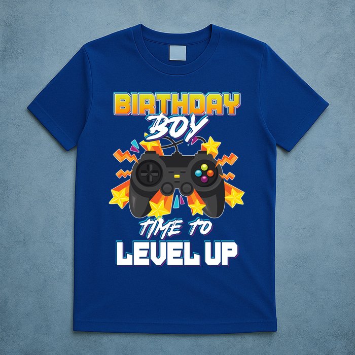 Birthday Boy Time to Level Up Video Gamer Cute Funny T-Shirt