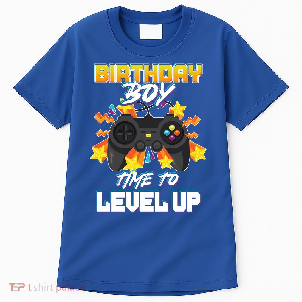 Birthday Boy Time to Level Up Video Gamer Cute Funny Tall T-Shirt