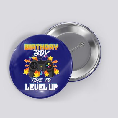 Birthday Boy Time to Level Up Video Gamer Cute Funny Button