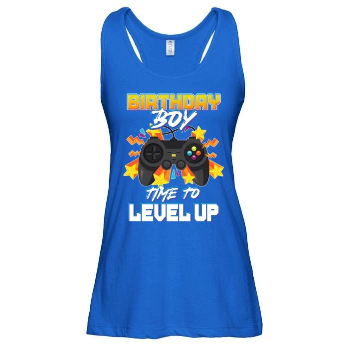 Birthday Boy Time to Level Up Video Gamer Cute Funny Ladies Essential Flowy Tank