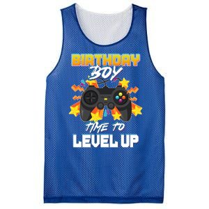 Birthday Boy Time to Level Up Video Gamer Cute Funny Mesh Reversible Basketball Jersey Tank